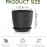 7 Inch Plastic Flower Pot Set – 5 Pack (Black)