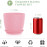 7 Inch Plastic Flower Pot Set – 5 Pack (Multicolour – Dark)