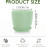 7 Inch Plastic Flower Pot Set – 5 Pack (Pista Green)