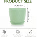7 Inch Plastic Flower Pot Set – 5 Pack (Pista Green)