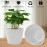 7 Inch Plastic Flower Pot Set – 5 Pack (White)